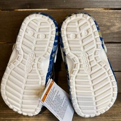 New Little Kids Crocs Classic Lined Blue Hanukkah Clogs Shoes Sandals Size 12 C