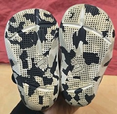 adidas Black White Camouflage Mesh Slip-On Athletic Shoes Unisex Baby Sz 3k