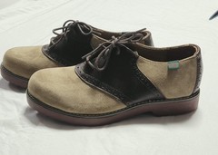 Suede Saddle Oxford School Issue Vsrsity Shoes Womans Size 6 Wide Youth 4…