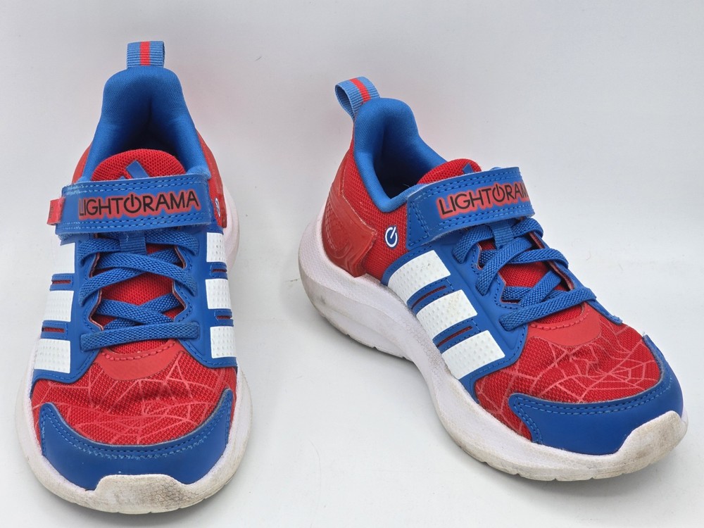 adidas Kids x Marvel Spider-Man Lightorama Runner Elastic Hook & Loop Sz 12K