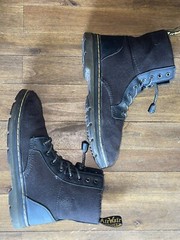 Doc DR. Martens Combs J Canvas black Aide Zipper Boots youth US 4 Women’s 5 UK 3