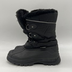 Mountain Warehouse Whistler Kids Sherpa Lined Waterproof Black Snow Boots-Size 2