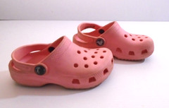 CROCS Iconic Comfort Toddler Girl Soft Pink Clogs size C 9