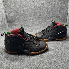 Nike Air Foamposite Pro Kids 4.5Y Black Gucci Gym Red Gorge Green 644792-004