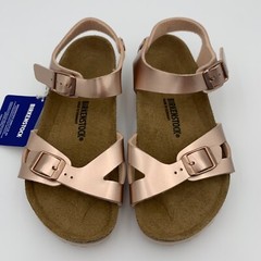 Birkenstock New w/o Box Rio Kids Electric Metallic Copper Birko Flor Narrow