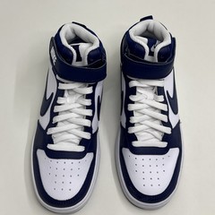 Nike Big Kid’s Court Borough Mid 2 Shoes White/Blue Void-Signal Blue Size 4.5Y
