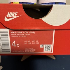 Nike Dunk Low TDE Toddler 4c Paint Pack Paint Splatter HJ9235 025