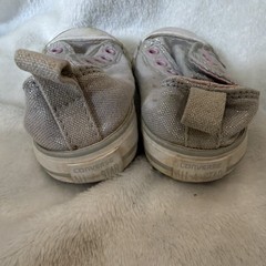 Converse Chuck Taylor All Star Silver Glitter Slip-On Low Top Kids US 7