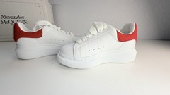 Alexander McQueen Oversized Sneakers Kids EU 27/ US 10 White Red Leather Shoes