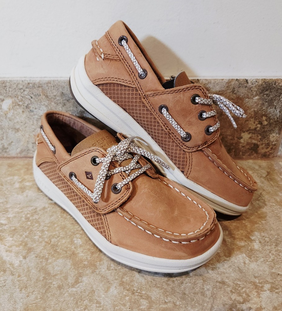 Sperry | Kids‘ Size 12 M Top-Sider Memory Foam Brown Leather Boat Shoes NEW ✨️
