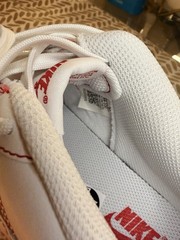 White With Red Stitching Nike Air Sneakers For Youth Size 5.5. New Without Box
