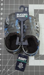 NEW w/Tags Rugged Shark Lined Clog Kids US 8 EU 25 Black/Blue EVA Slip-On Casual
