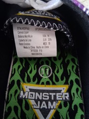 Monster Jam-Grave Digger-Canvas Upper Lace Up Sneakers- Kids Size 11