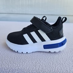 Adidas Racer TR23 Sneaker Hook & Loop Toddler SZ 5K Black Athletic