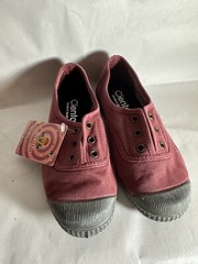 NIB Cienta Slip On Laceless Maroon Shoes Unisex Kid Size 31/13 Run Walking