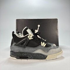 Air Jordan 4 Retro Fear Black White Mid Top Sneakers 626970-030 Youth Size 4.5Y