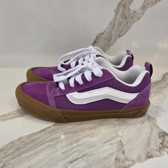 VANS Old Skool Purple/White Suede Low Top Sneakers Gum Rubber Sole Kids 6