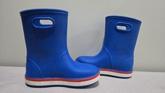 Crocs Handle Blue Waterproof Pull On Boots TODDLER SZ J 1 VERY NICE!