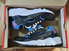 Nike Huarache Run GS E Black/Mint Foam-LT Photo Blue Size 6.5Y