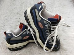 SKECHERS 91052 Black Blue Burnt Orange Athletic Shoes Size US 4 EUR 36