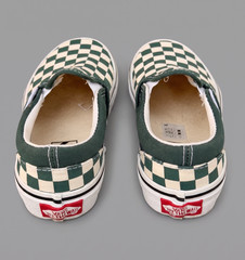Vans Classic Slip On Checkerboard Green White 11.5 Little Kid Shoes New Box