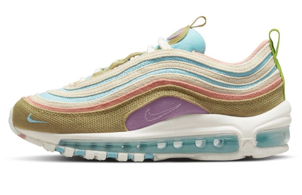Nike Air Max 97 SE Copa Wheat Grass GS Size 5Y Sail Madder Root DQ4126 400