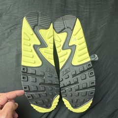 Nike Air Max Unisex Kids Gray/Yellow/Black Sneakers US 8.5 Mesh Lace-Up
