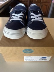 Footmate Jordan Navy Size 1 Childs Canvas Hook and Loop closure sneaker New