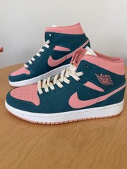 JORDAN Air Jordan 1 Mid „Digital Pink Aurora Green“ Size 7W