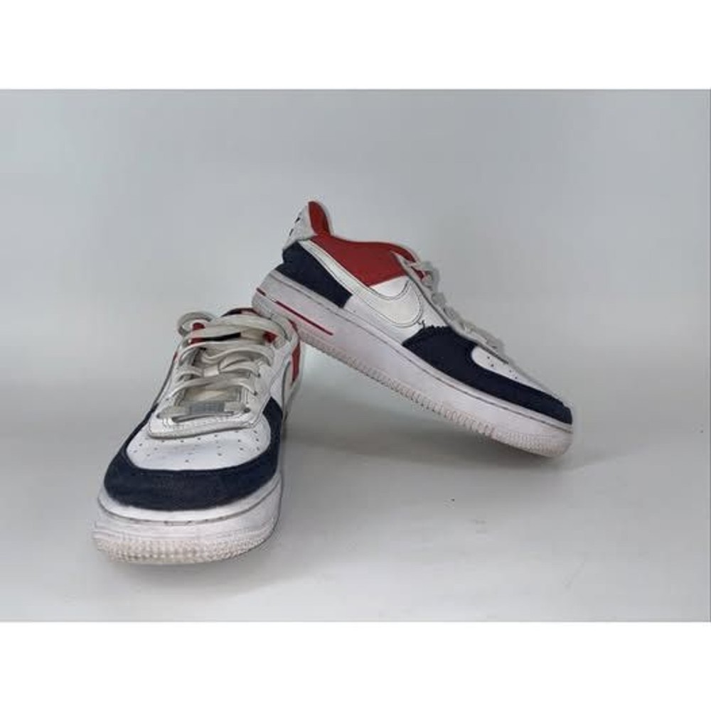 Nike Air Force LV8 USA Denim White Blue Red GS Youth Size 5.5