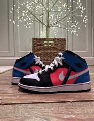 Jordan Air Jordan 1 Mid Top (GS US size 7) Colorblock Blue/Black/Red