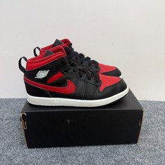Jordan 1 Mid Gym Red Black Toe DQ8423 006 Youth Size 2.5y