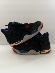 Nike Air Jordan 4 Unisex Kids Sneaker Black/Blue/Red/Gray Leather 6.5Y