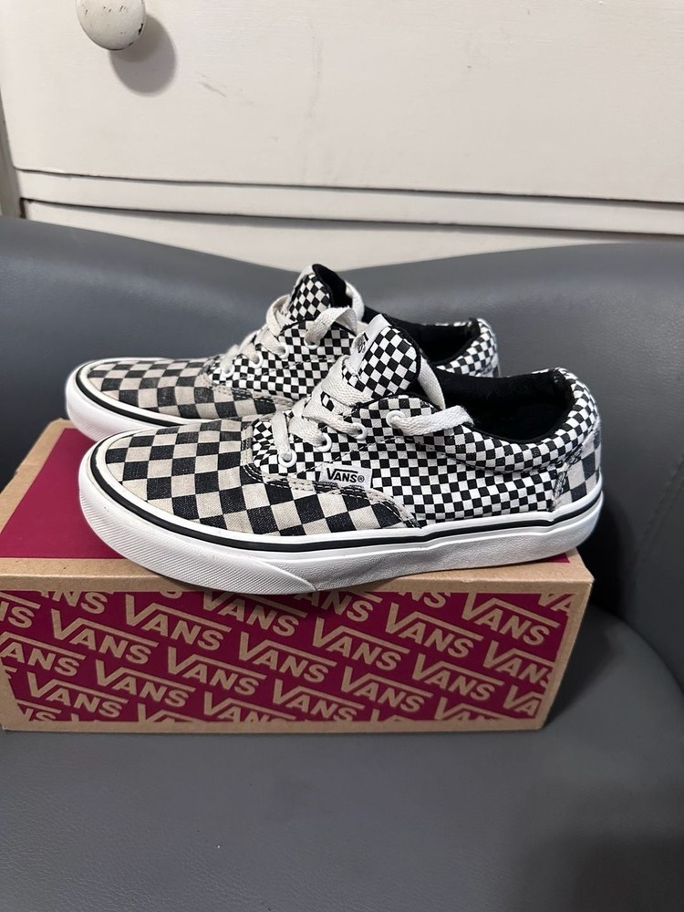Vans Doheny Youth Checkerboard Black/White Lace-Up Shoes 3YT