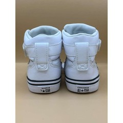 Converse Pro Blaze Strap White Black Leather High Top Youth Sneakers A01073C 3Y
