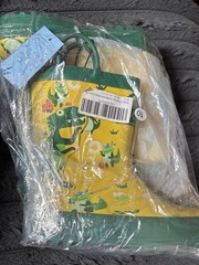 Meahyn Dinosaur Toddler Rubber Rain Boots Size 10 Green