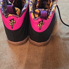 Nike Little Posite One High Top Sneakers Black Pink Kids 4.5Y DQ6210-500