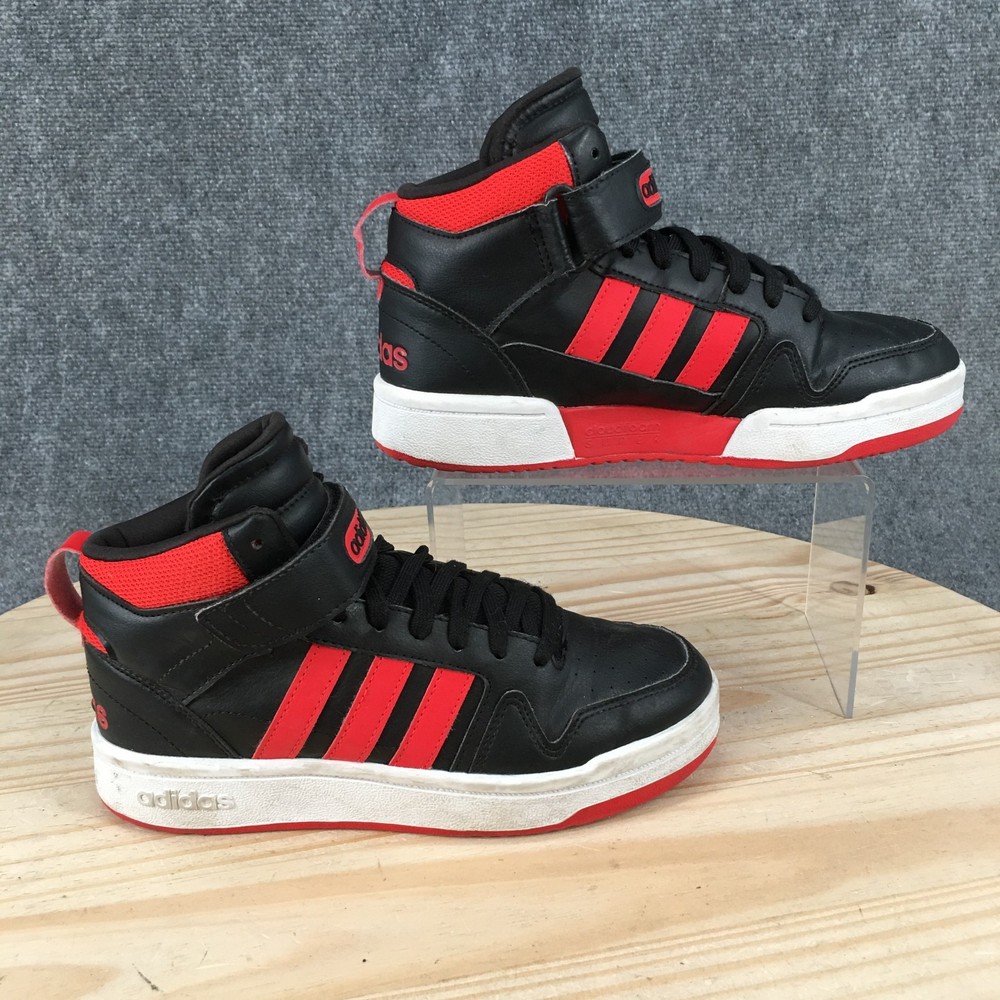 Adidas Postmove Mid Shoes Youth 5 Athletic Sneakers Lace Up Comfort Black Red