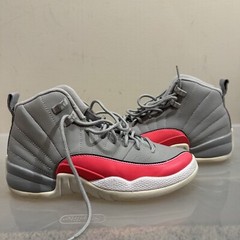 NIKE AIR JORDAN 12 RETRO (GS) WOLF GREY-PINK SZ 4.5Y/WOMENS SZ 6 [510815-060]
