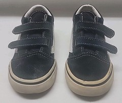 Vans Old Skool V size 9T Black and White Kids