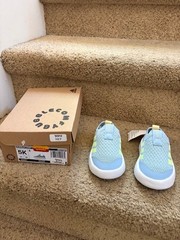 ADIDAS ~ New in Box Bubble Comfy Slip on Shoes Toddler US 5 UK 4 Lt Blue/Green