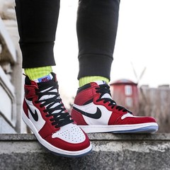Jordan 1 Retro High Spider Man Origin Story GS Kids 575441-602 New Authentic