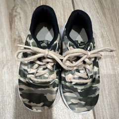 Nike Tanjun Camo Low Top Lace-Up Sneaker Green Black Beige Youth Size 12C