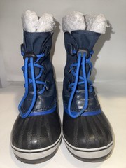Sorel Yoot PAC Blue Waterproof Winter Snow Boots Kids Youth Toddler Size 3