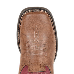 Durango Kid’s Lil‘ Rodeo Briar Brown & Brick Red Western Boot – DBT0222TS