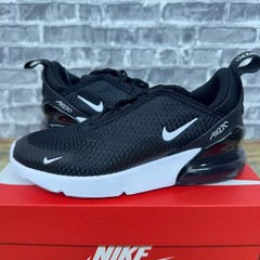 Nike Air Max 270 Black White Antrhhracite Red AO2372-001 PS Kids Size 2Y New