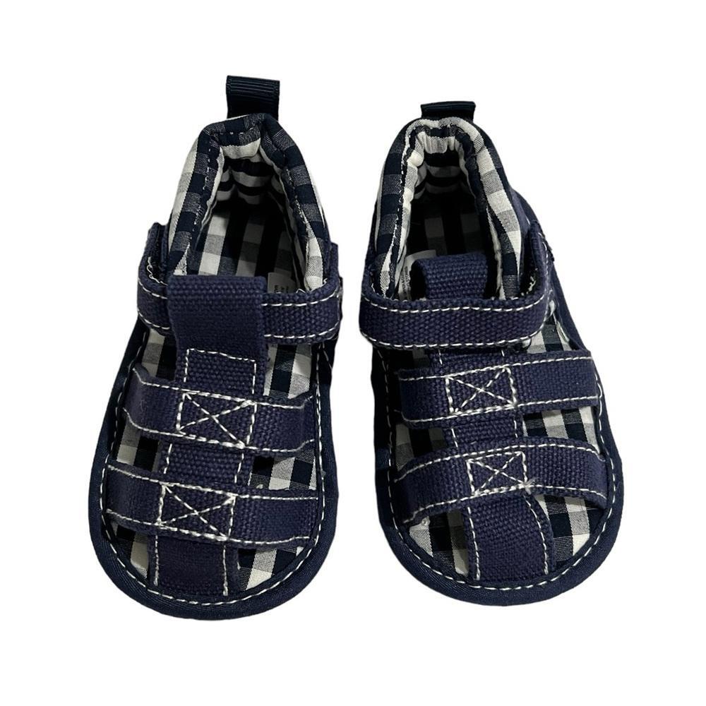 First Steps Baby Boys Canvas Fisherman Sandals Size 3-6 Months