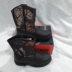 Size 5 Youth Deer Stags Tour Camouflage HTEC Mid Calf Cowboy Waterproof Boots