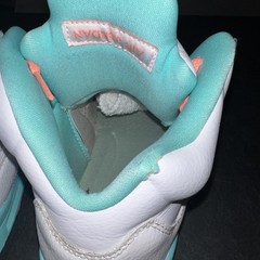 Nike Air Jordan 5 Retro Shoes Youth Size 7Y White Light Aqua Pink GS 440892-100