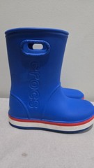 Crocs Handle Blue Waterproof Pull On Boots TODDLER SZ J 1 VERY NICE!